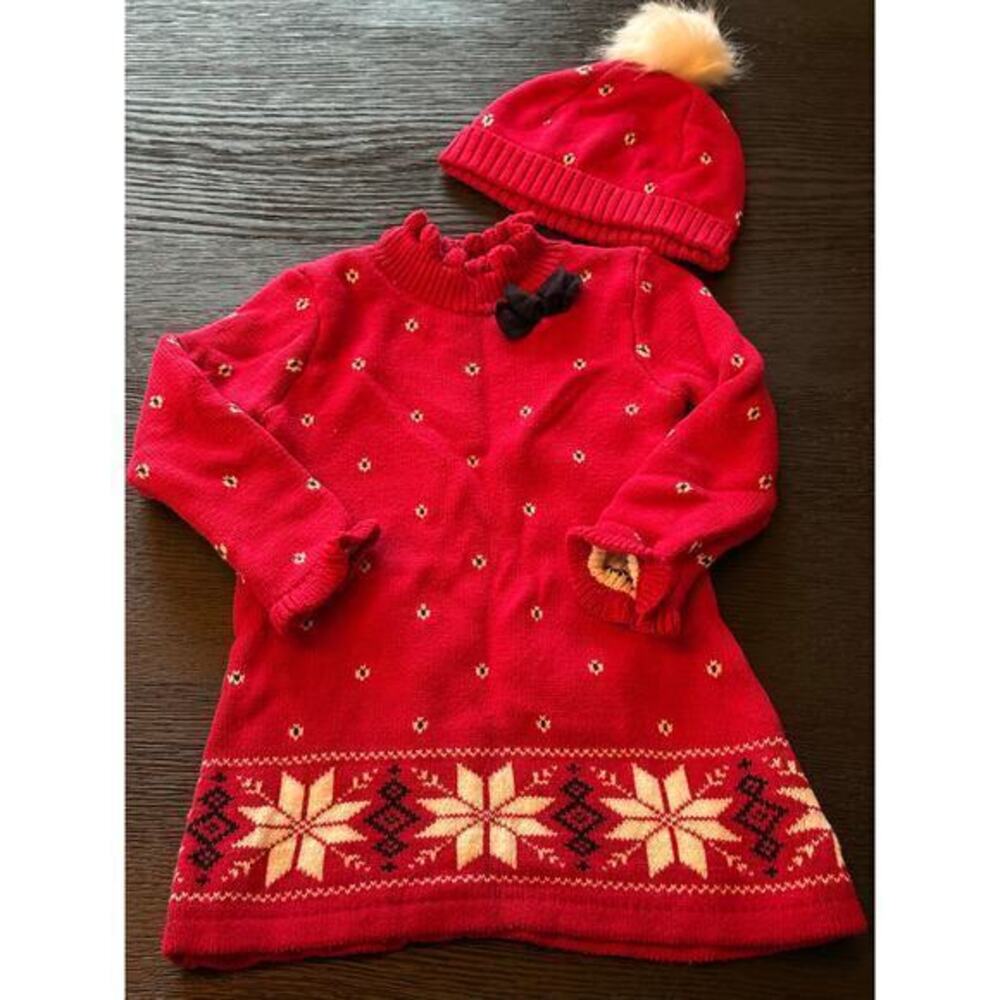 Cynthia Rowley knit sweater dress & hat size 3Y